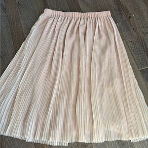Zara Soft Pink Pleated A-Line Skirt
